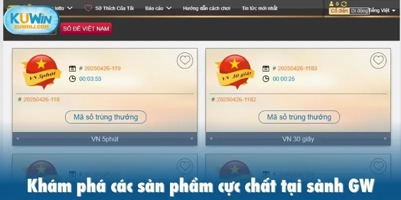Khám phá các sản phẩm cực chất tại sảnh GW